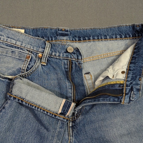 Levi's 512 Premium Selvedge Jeans Men's Slim Taper Fit fits 33x31 Medium Wash - Picture 5 of 9